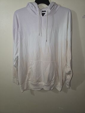 Gap Men's White Pullover Hoodie Sweater Oversized Medium
